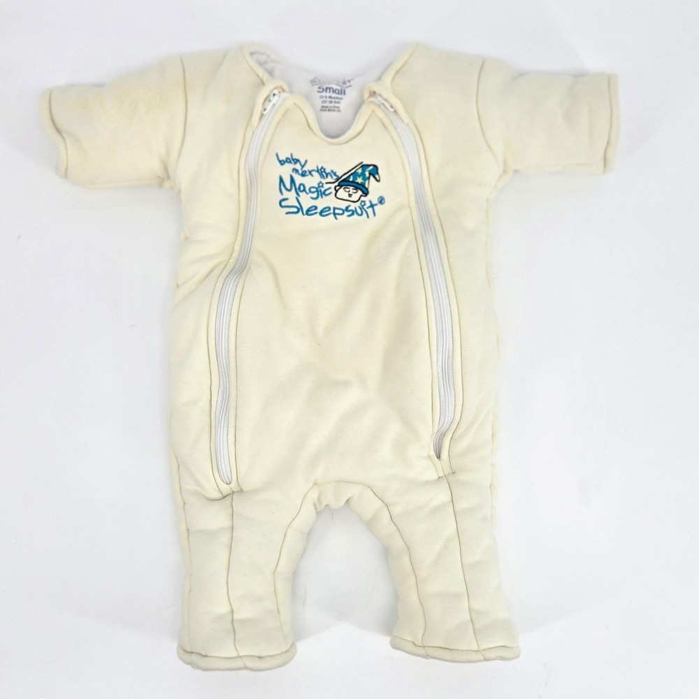 Baby Merlin's Magic Sleepsuit Cream Cotton Transition Swaddle Small 3-6 Months